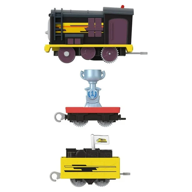 Thomas & Friends Deliver the Win Diesel Motorized Toy Train with Cargo Car & Sodor Cup, 3 Pieces