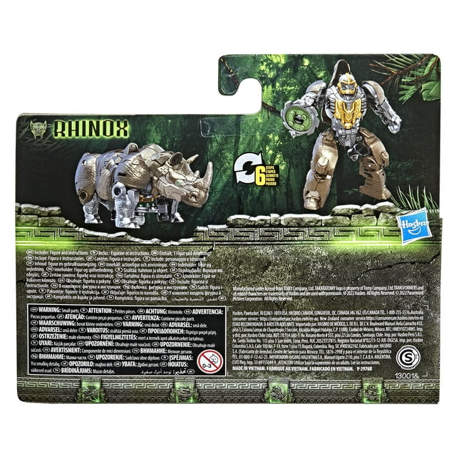 Transformers: Rise of the Beasts Rhinox Kids Toy Action Figure for Boys and Girls Ages 6 7 8 9 10 11 12 and Up (4.5”)