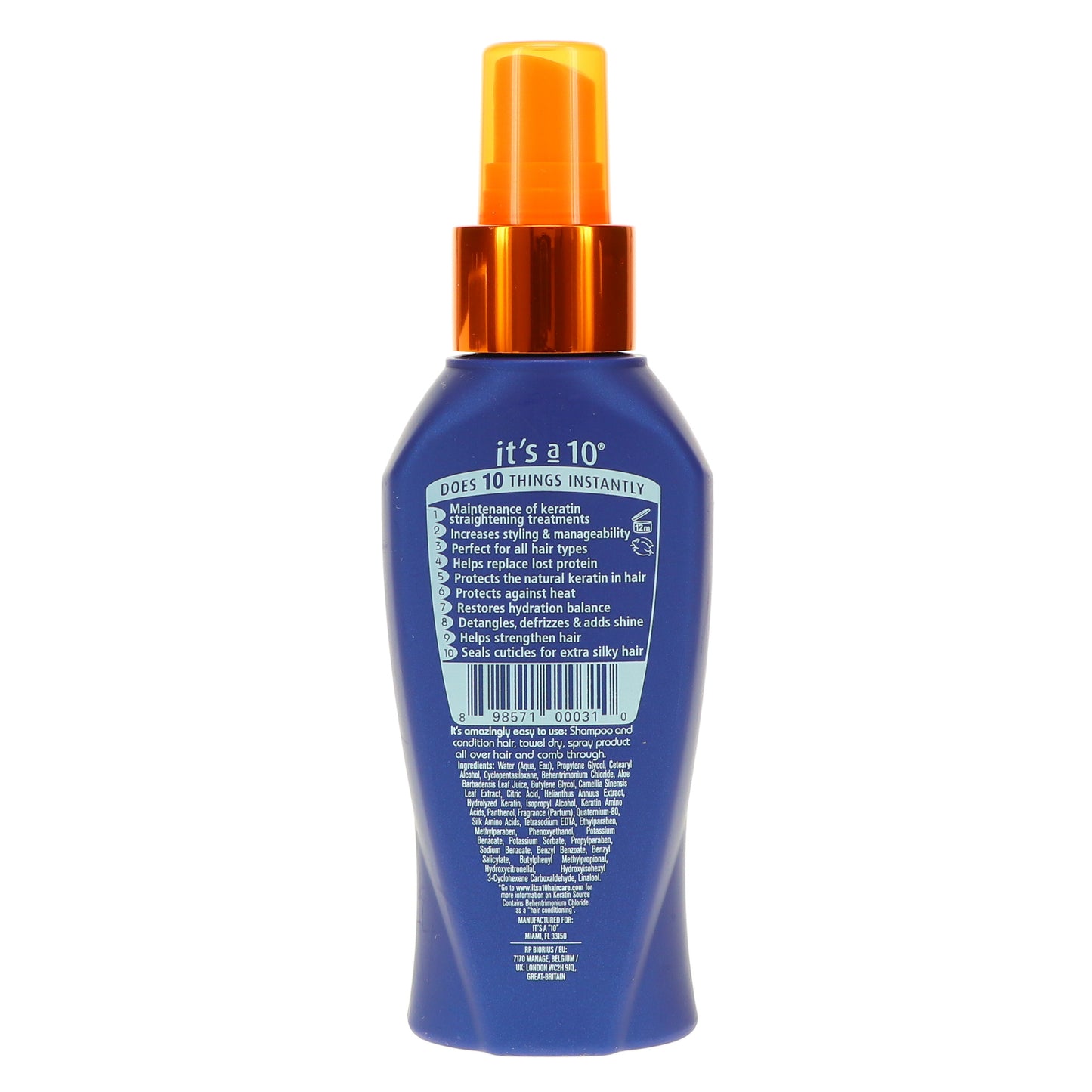 It's a 10 Miracle Leave-In Plus Keratin 4 oz