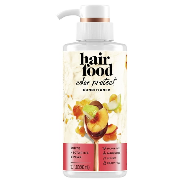 Hair Food White Nectarine & Pear Color Protect Conditioner, 10.1 fl oz, For Color Treated Hair