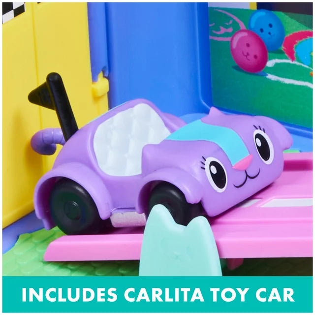 Carlita Purr-ific Playroom with Car, Accessories, Furniture & Dollhouse