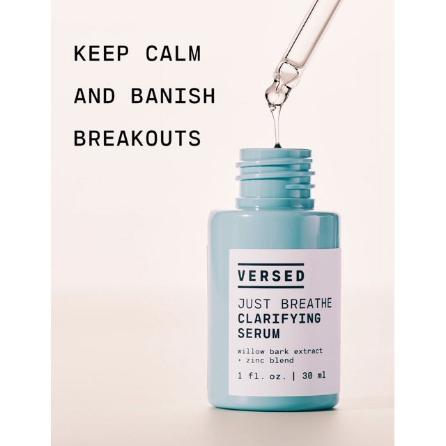 Versed Brand Skin Care, Just Breathe Clarifying Serum for Oily Skin and Acne-Prone Skin, 1 fl oz