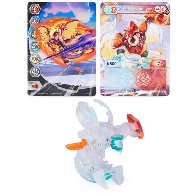 Bakugan Legends, Cloptor X Apollyon, 2-inch-Tall Collectible Action Figure and Trading Cards