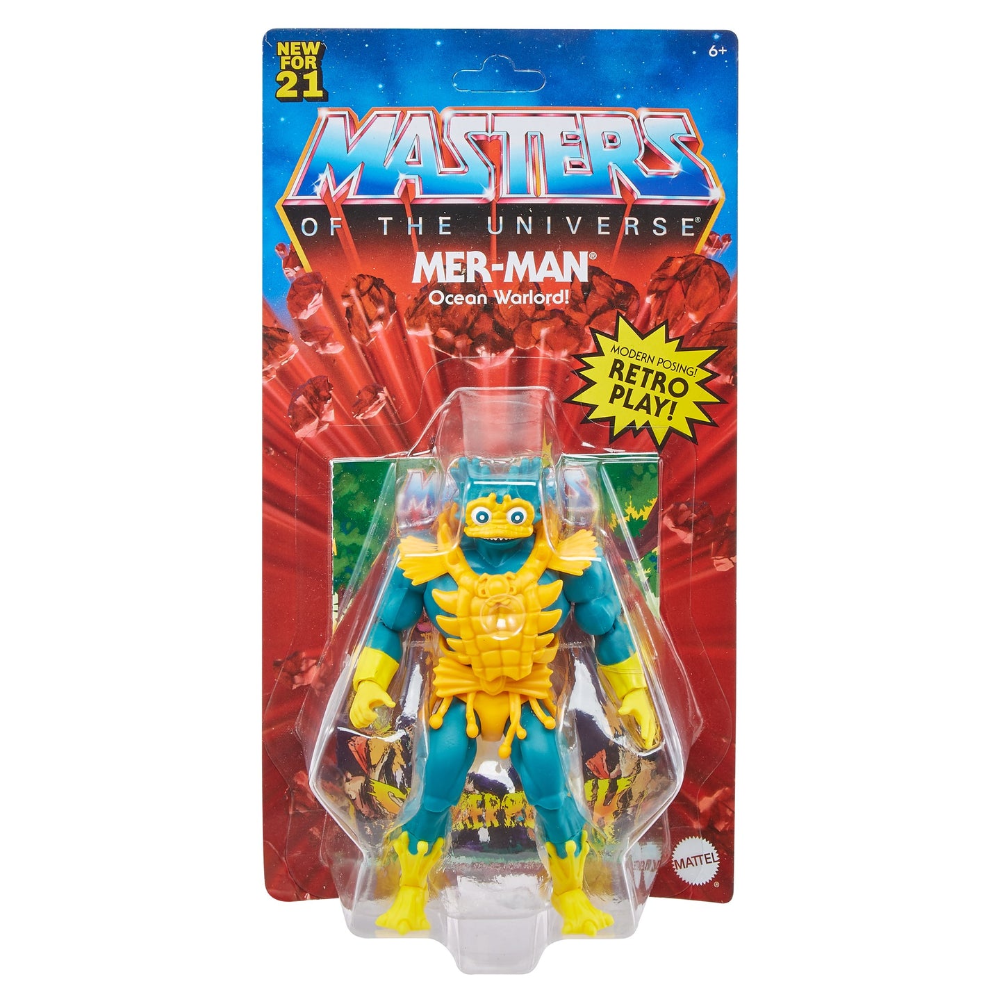 Masters of the Universe Origins 5.5-in Mer-Man Action Figure, Battle Figure for Storytelling Play and Display