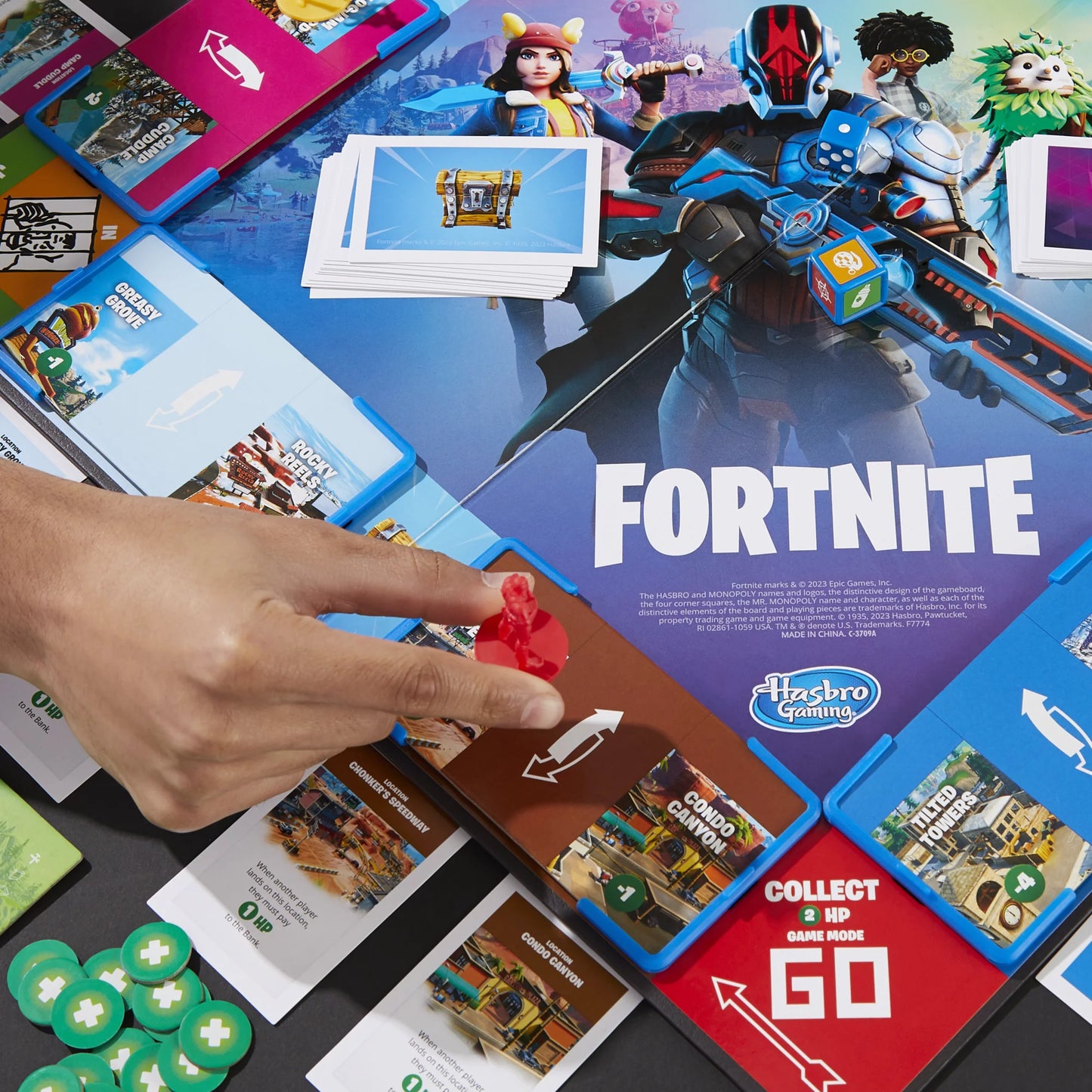 Monopoly Fortnite Flip Edition Board Game for Teens and Family Ages 13 and Up, 2-4 Players