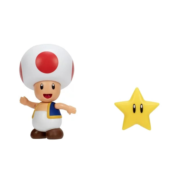 Super Mario 4" Figure - Toad with Star