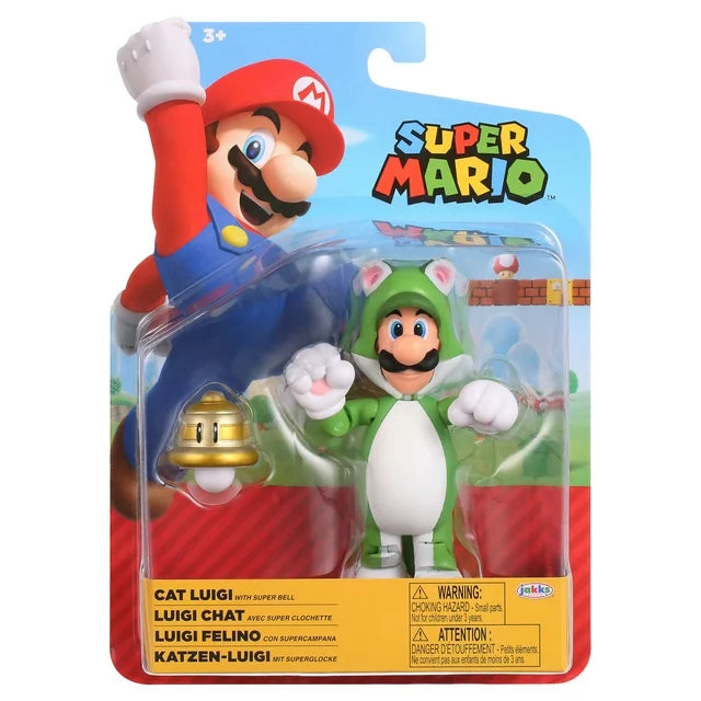 Nintendo Super Mario - Cat Luigi with Super Bell 4" Figure