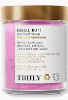 Truly Beauty Bubble Butt Super Scrub - Exfoliating Scrub with Retinol, Saffron & Kombucha  Truly Beauty Bubble Butt Super Scrub – Exfoliating Scrub with Retinol, Saffron & Kombucha