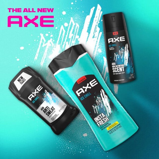 AXE Insta Fresh Ice Chill Body Wash 16 Oz