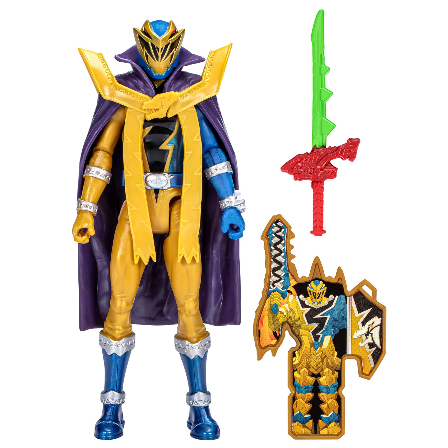 Power Rangers Dino Fury Gold Ranger Dino Master Mode, 6-Inch Power Rangers Action Figure