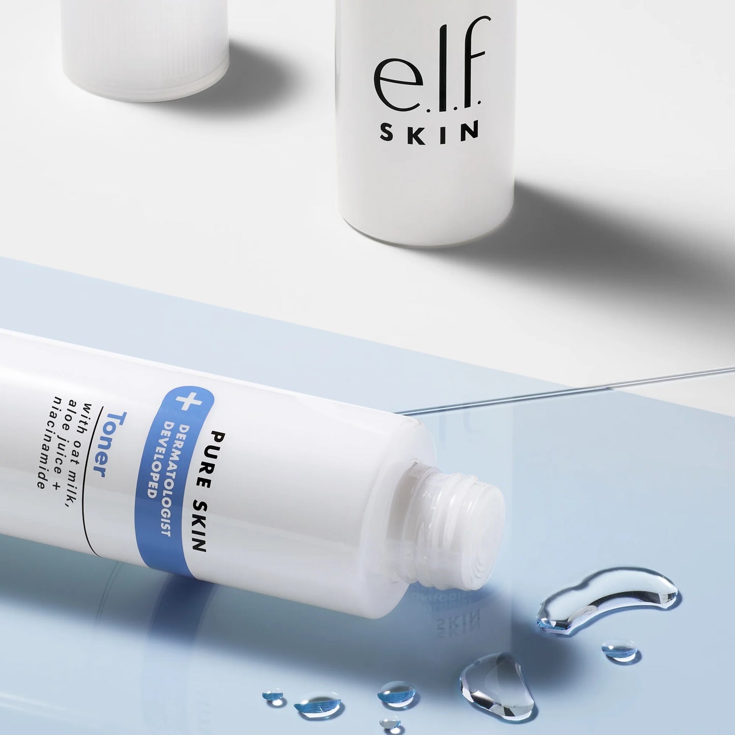 e.l.f. Skin Pure Skin Toner, Gentle, Soothing & Exfoliating Daily Toner for A Smoother-Looking Complexion, Made with Oat Milk, Aloe Juice & Niacinamide