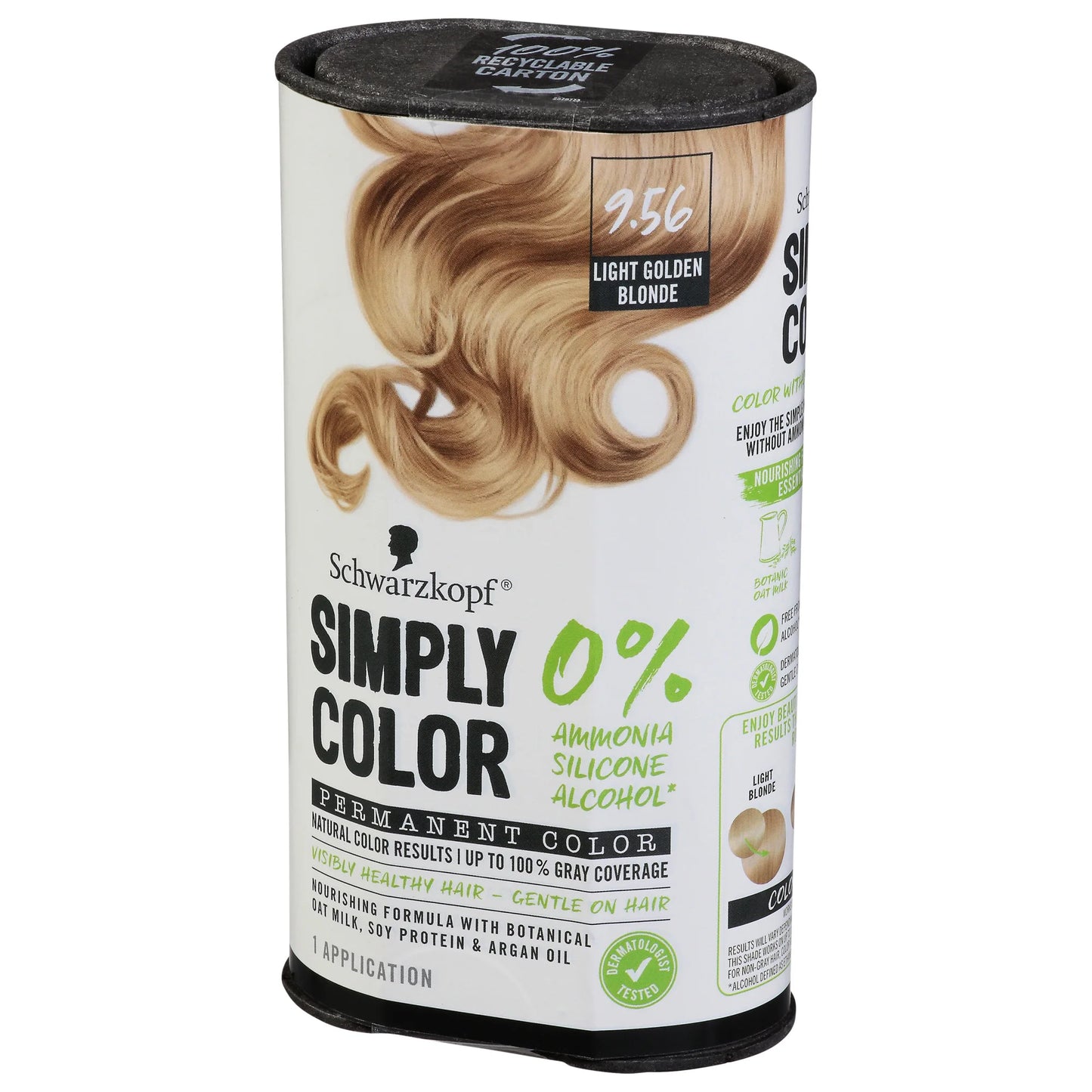 Schwarzkopf Simply Color Permanent Hair Color Cream, 9.56 Light Golden Blonde, 1 Kit