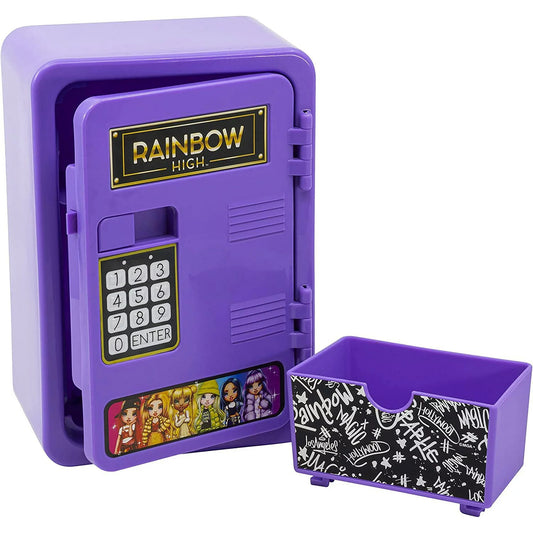 eKids Rainbow High Piggy Bank for Girls, Mini Locker with Digital Keypad for Fans of Rainbow High Toys