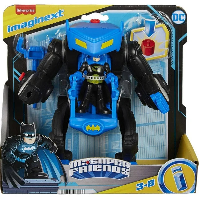 Imaginext DC Super Friends Batman Battling Robot  3-Piece Figure Set with Lights for Preschool Kids