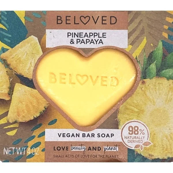 Beloved Vegan Body Bar Soap - Pineapple Papaya (Net wt. 4 oz. )