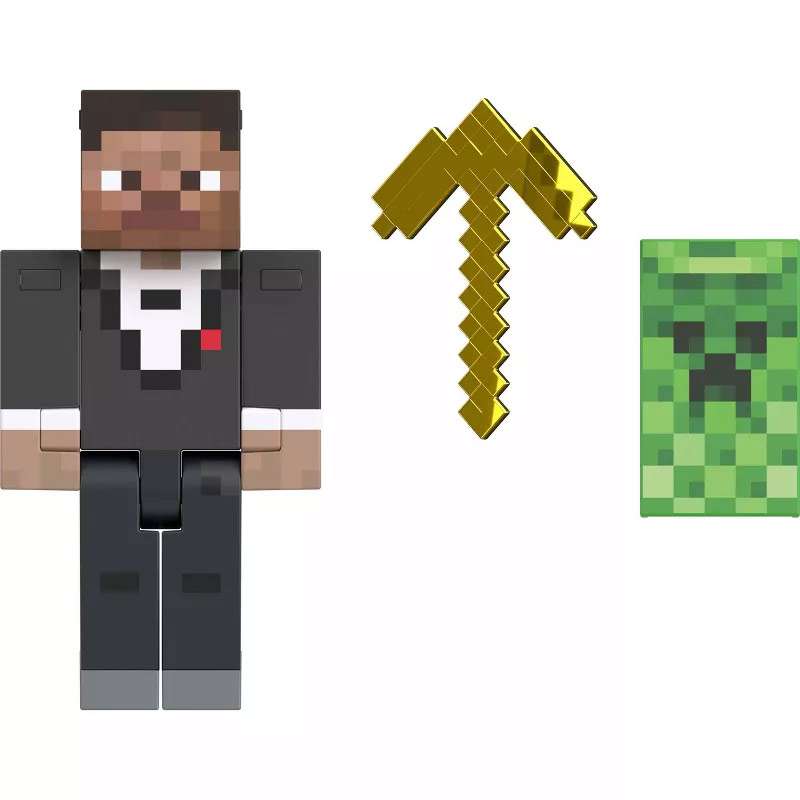 Minecraft Diamond Level Tuxedo Steve Action Figure