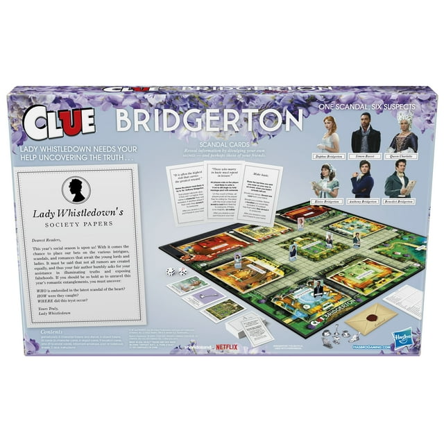 Clue Mystery Board Game Bridgerton Edition Ages 17 and Up, 3-6 Players