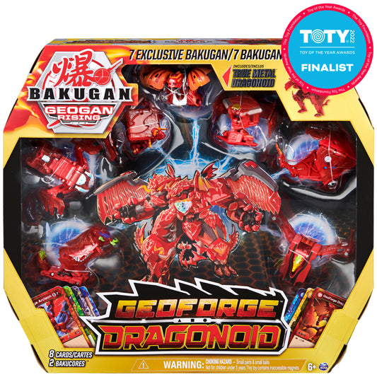 Bakugan GeoForge Dragonoid, 7-in-1 with Exclusive True Metal Dragonoid