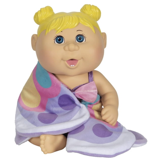 Cabbage Patch Kids Deluxe Tiny Newborn with Blonde Sculpted Hair (Butterfly Bath Time)(Blue Eyes) 6+