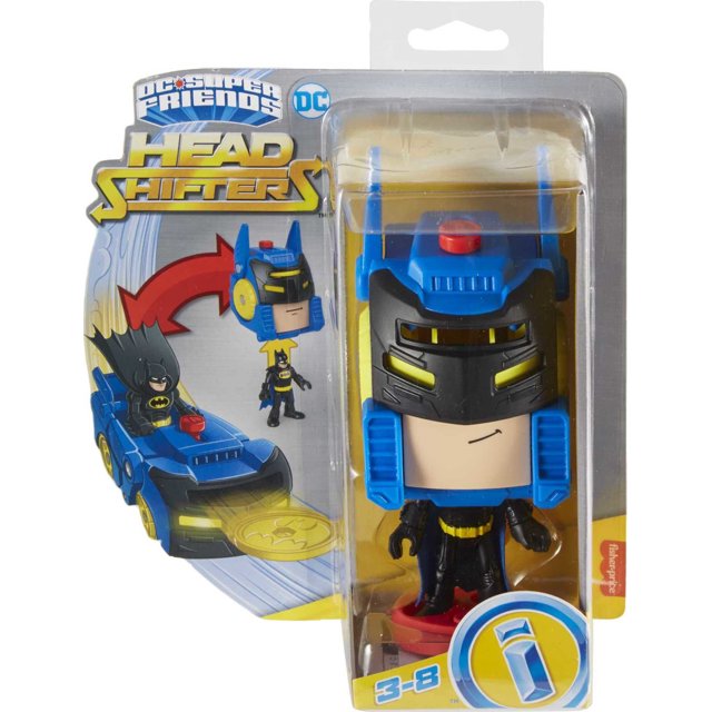 Imaginext DC Super Friends Head Shifters Batman Figure & Batmobile Vehicle Set