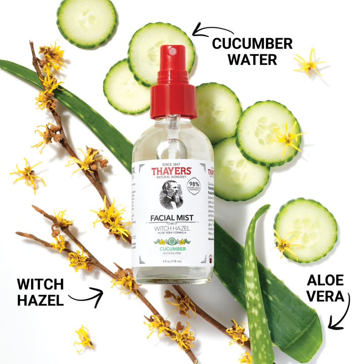 Thayers Alcohol-Free Cucumber Witch Hazel Facial Mist, 4 oz