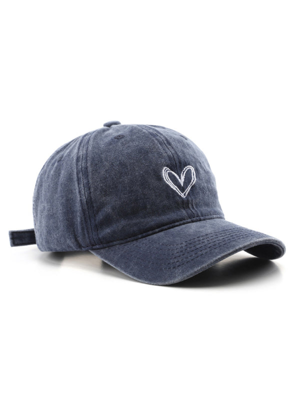 Fashion retro washed distressed love cap sun hat baseball cap