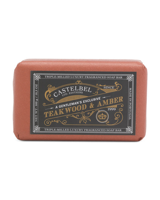 CASTELBEL 10.5oz Gentleman Exclusive Teakwood And Amber Soap Bar