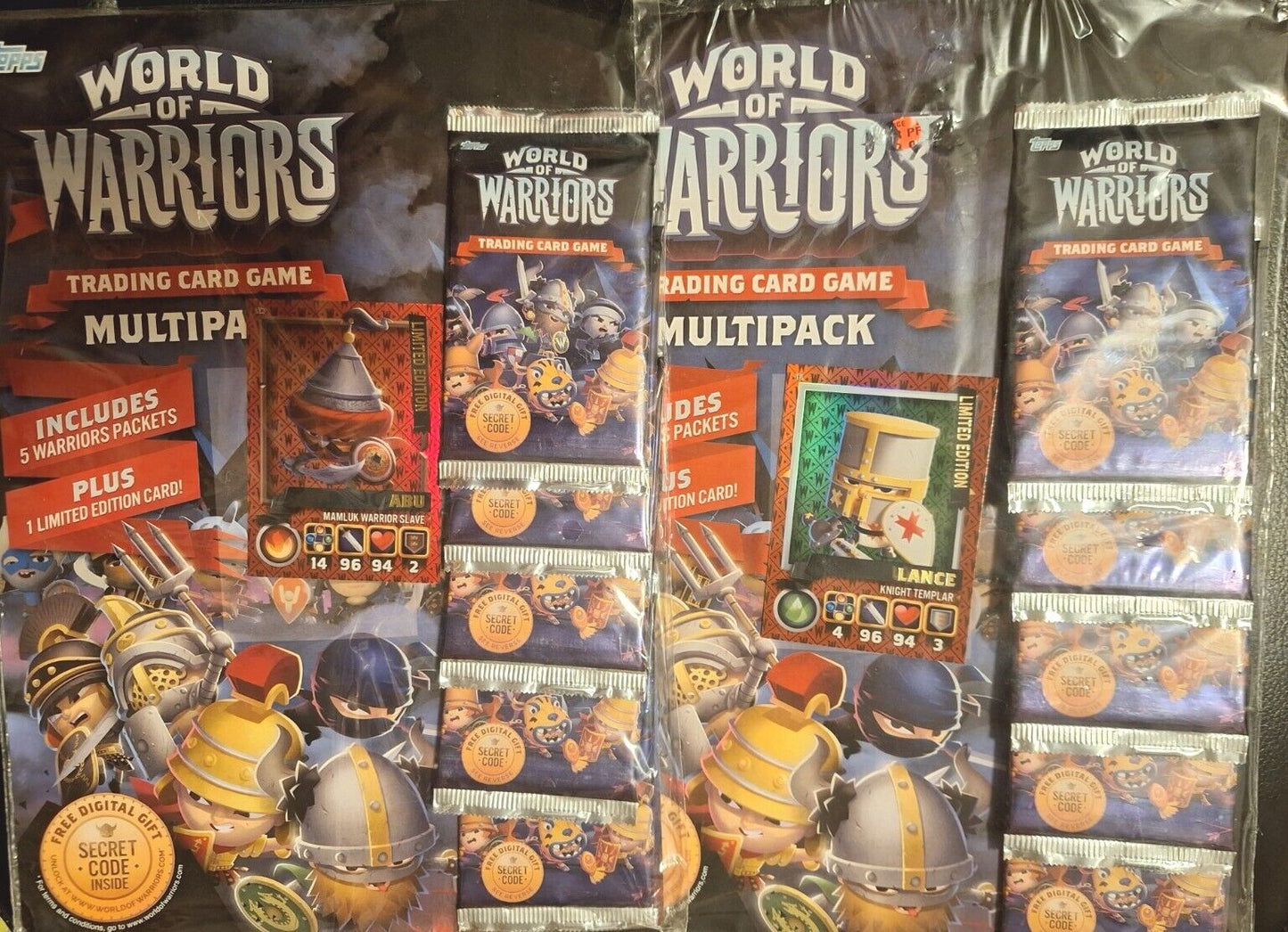 2015 Topps World of Warriors Trading Card Game. Multi Packs with limited addition card