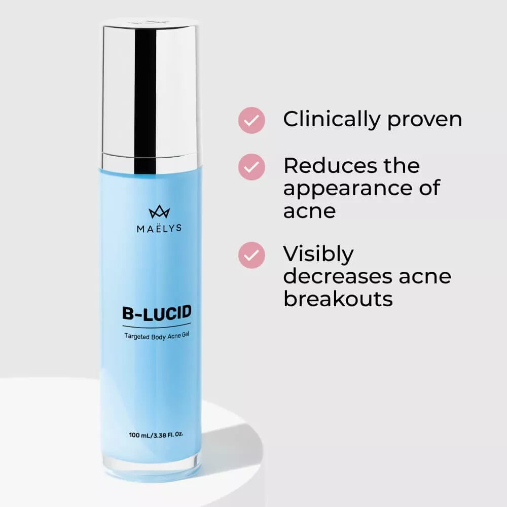 MAËLYS B-LUCID Targeted Body Acne Gel - Acne Spot Treatment with Maximum Strength Salicylic Acid 2%