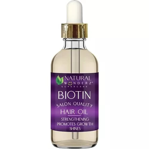 Natural Wunderz Biotin Hair Oil Supports Hair Growth Thickening Serum