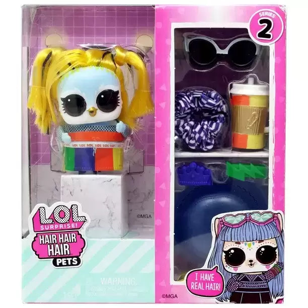 LOL Surprise Hair Hair Hair Pets – Unbox 10 Surprises Including a Collectible Pet with Real Hair, Great Gift for Girls Ages 4+