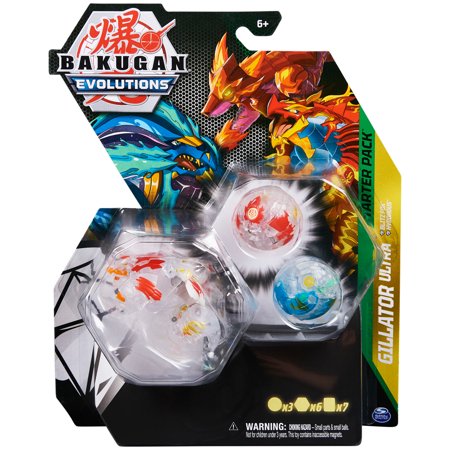 Bakugan Evolutions Starter Pack 3-Pack  Gillator Ultra (Translucent)