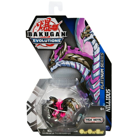 Bakugan Evolutions Platinum Nillious (Black) with Trading Cards