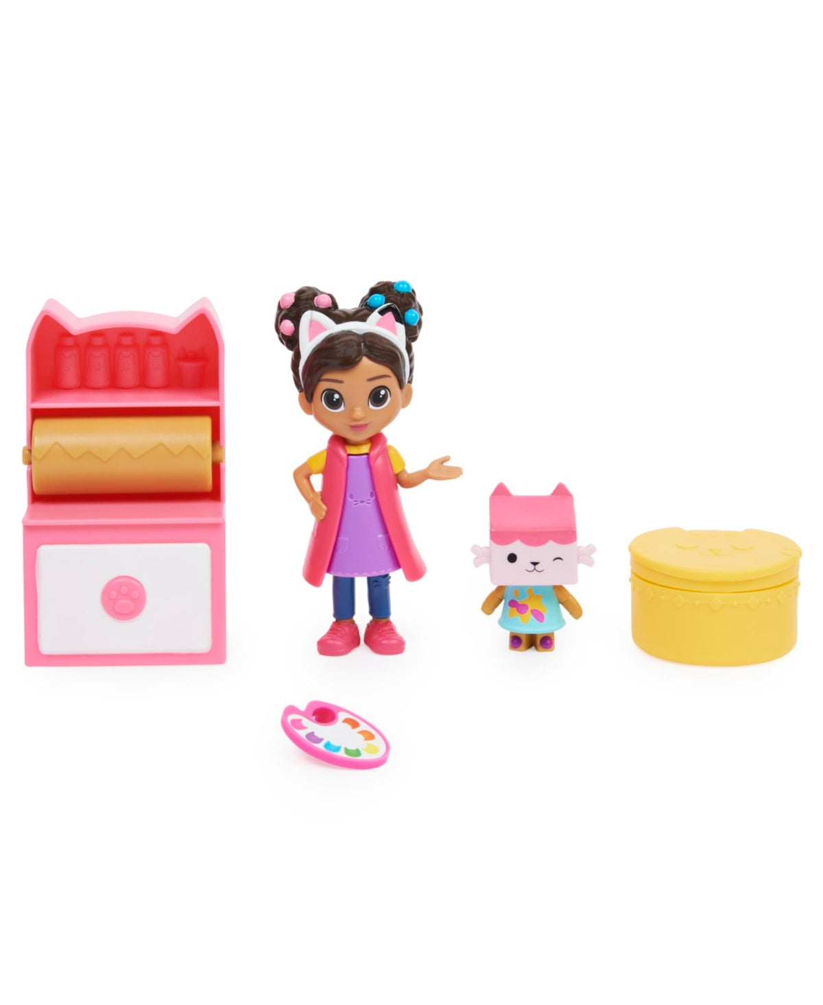 DreamWorks Gabby's Dollhouse, Art Studio Set with 2 Toy Figures