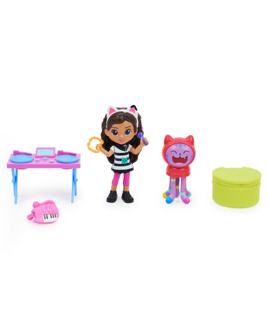 DreamWorks Gabby's Dollhouse, Kitty Karaoke Set with 2 Toy Figures