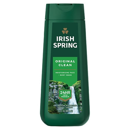 Irish Spring Mens Gel Body Wash  Original Clean Scented Body Wash for Men  20 oz Bottle