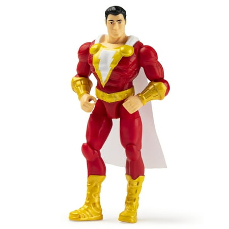 DC Comics 4-Inch Shazam! Action Figure with 3 Mystery Accessories  Adventure 1