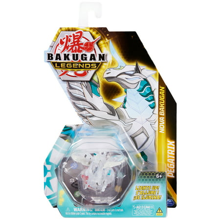 Bakugan Legends  Nova Pegatrix (White)  Light Up Bakugan Action Figures with Trading Card