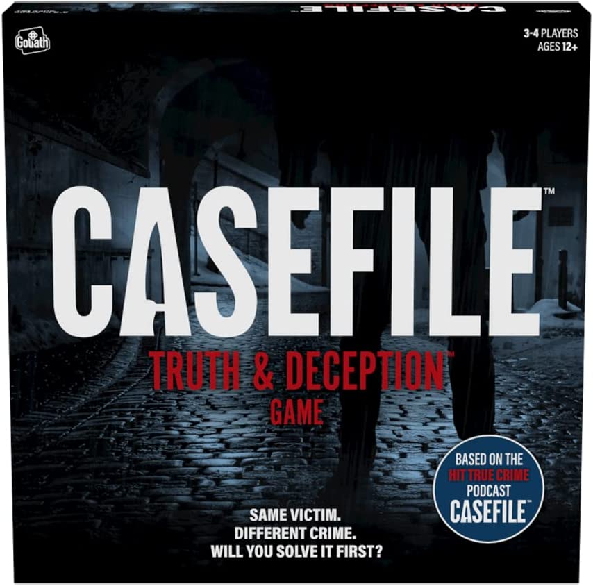 Goliath Casefile: Truth & Deception Game - Based On Hit Crime Podcast Casefile - Replayable Strategy Game, Ages 12 and Up, 3-4 Players , Black