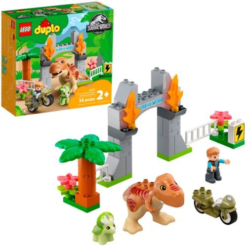 LEGO - DUPLO Jurassic World T. rex and Triceratops Dinosaur Breakout 10939