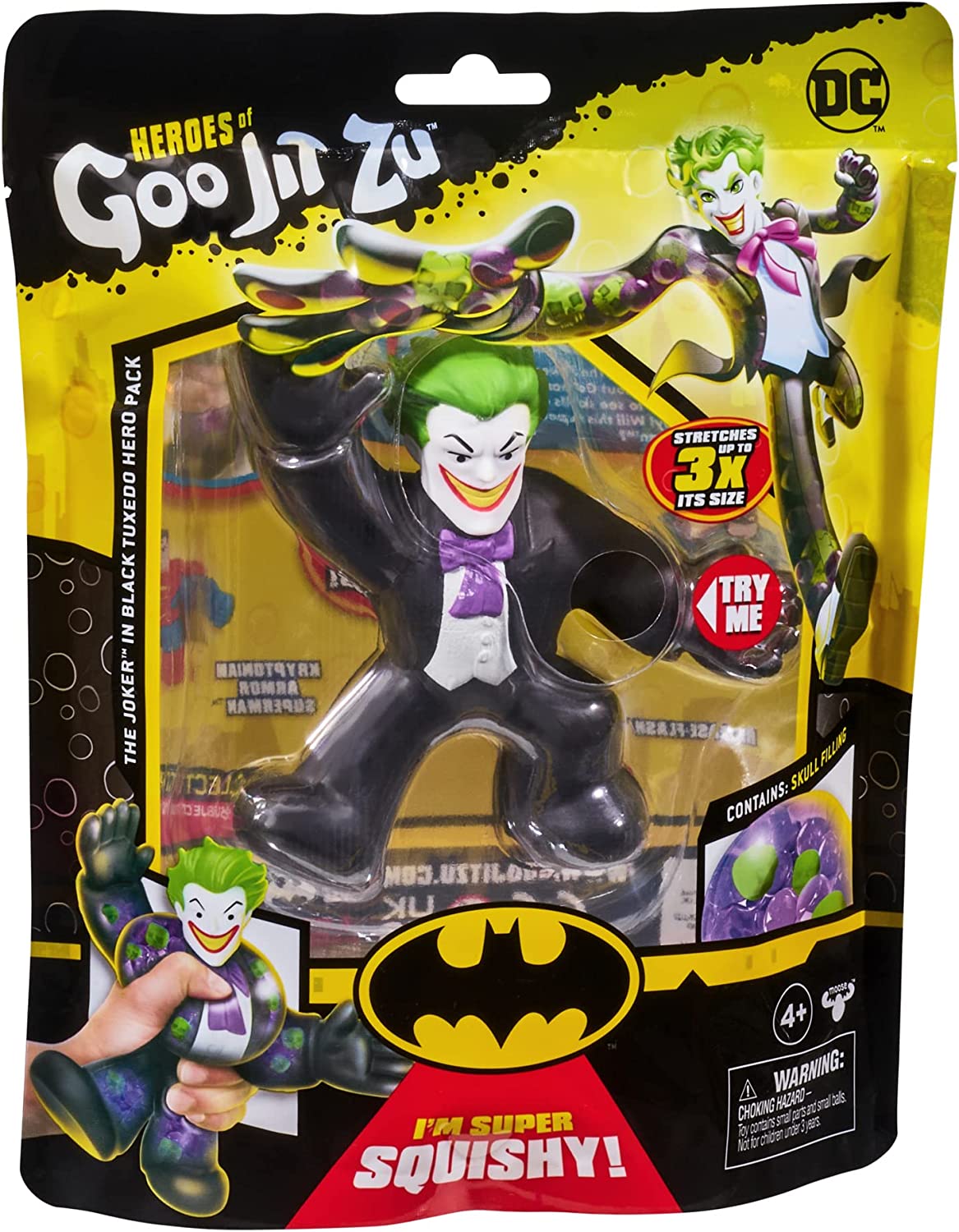 Heroes of Goo Jit Zu DC Hero Pack - The Tuxedo Joker - Squishy, Stretchy, and gooey Hero. Multicolor 41290