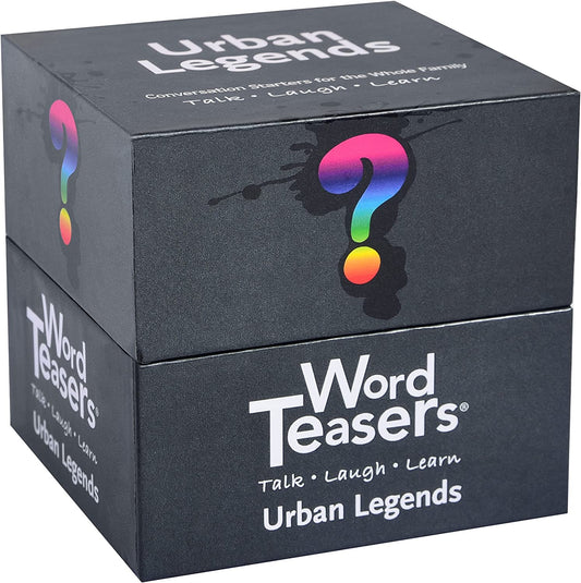 WORD TEASERS Random Topic Conversation Starters - Fun Trivia Card Game for Families, Couples, Kids, Parties & Travel - Flashcards for Ages 10+ - 150 Questions (Urban Legends)