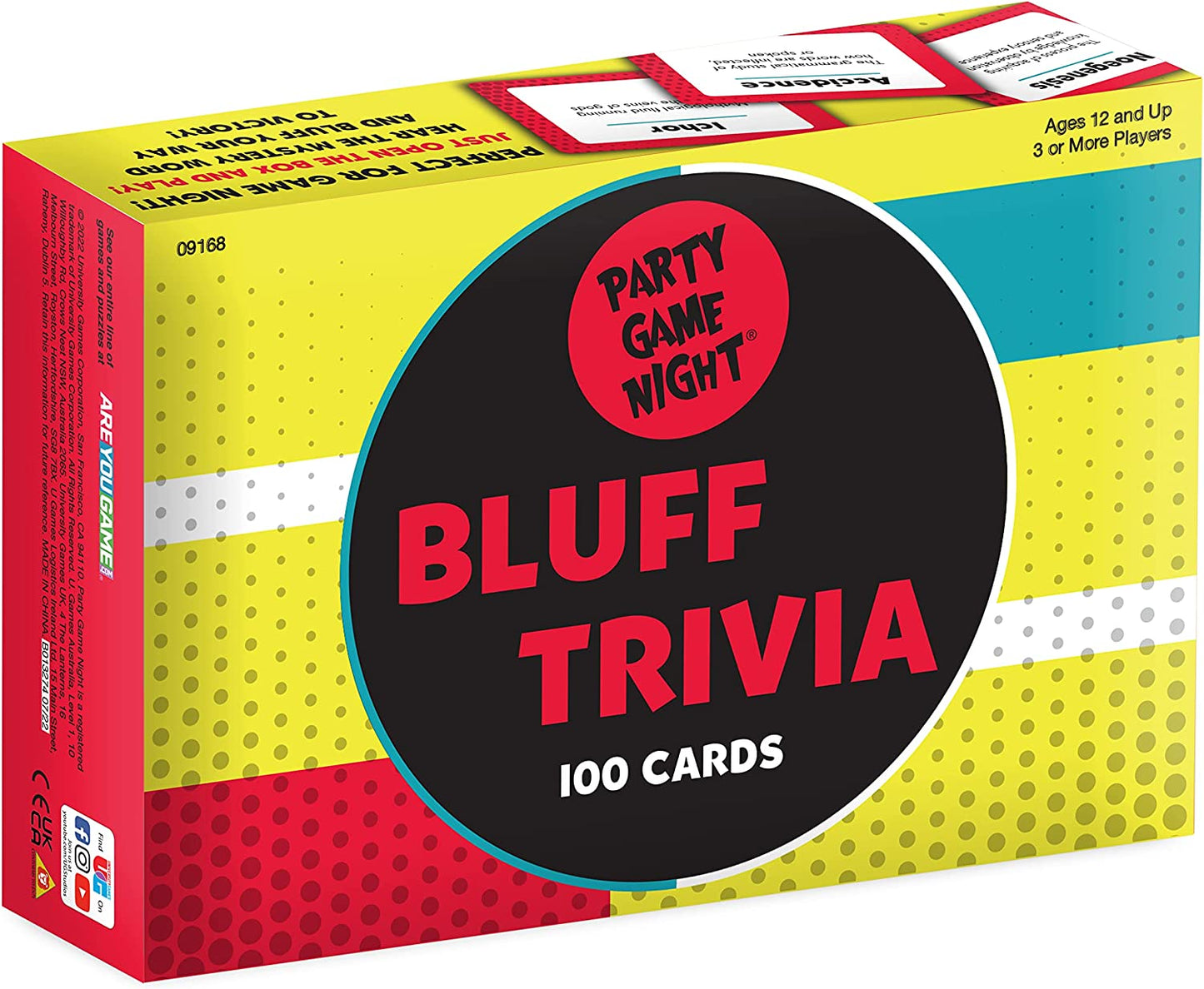 Party Game Night Bluff Trivia Card Game from University Games, Play in Teams or Individually, Perfect for Game Night, for 3 or More Players Ages 12 and Up