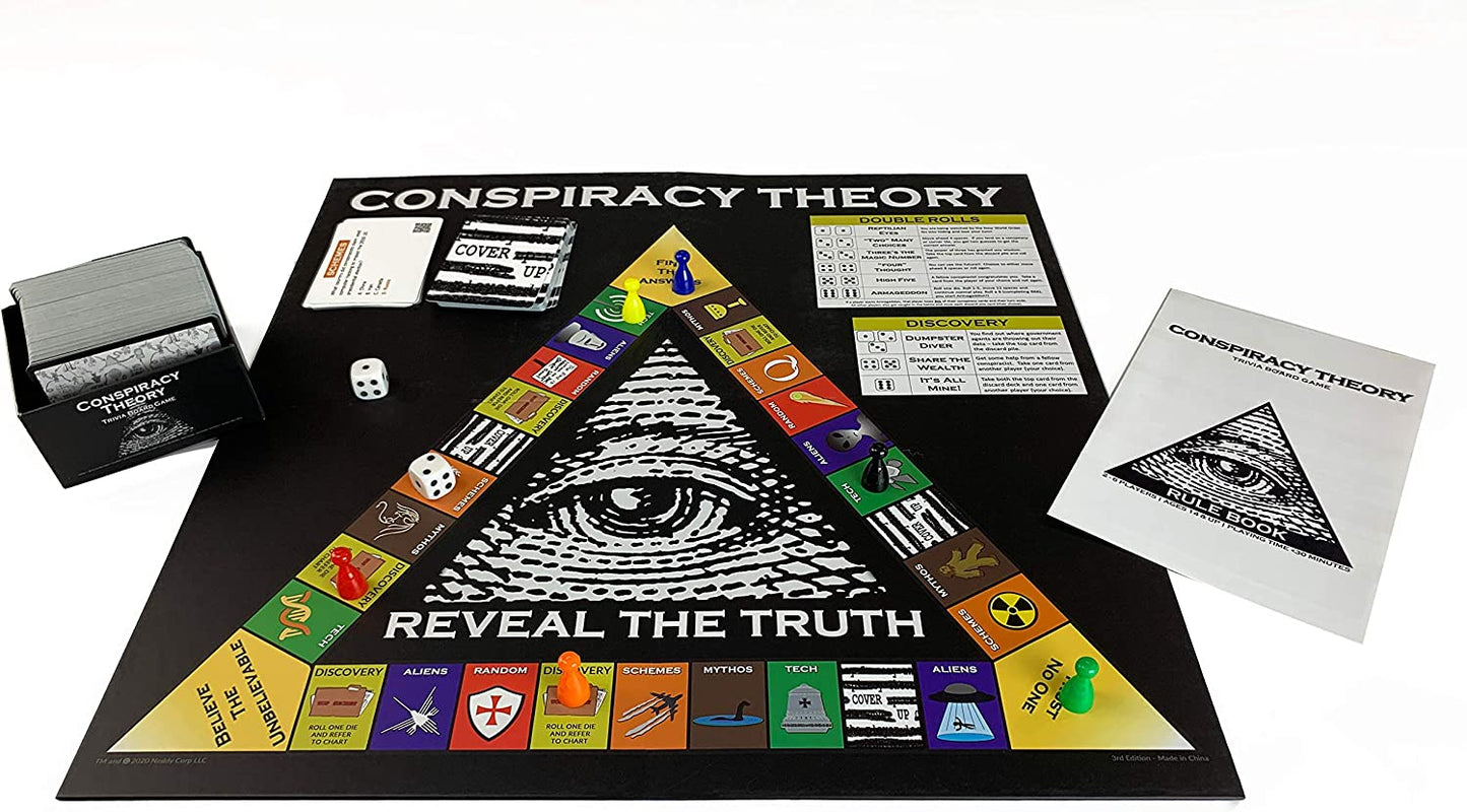 Neddy Games Conspiracy Theory Trivia Board Game - 3rd Edition