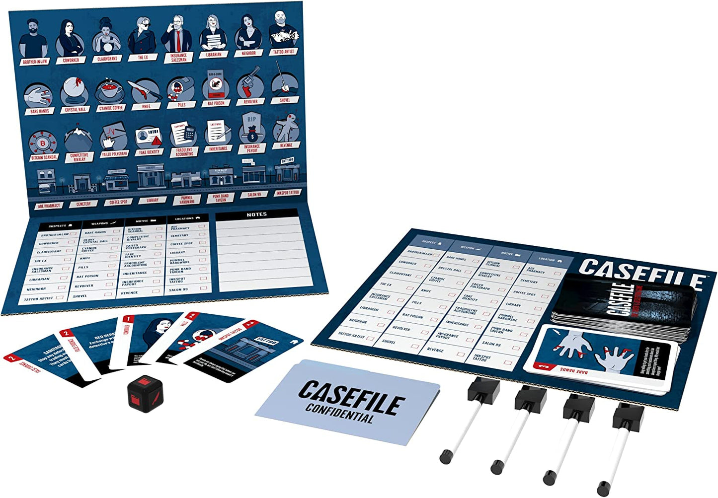 Goliath Casefile: Truth & Deception Game - Based On Hit Crime Podcast Casefile - Replayable Strategy Game, Ages 12 and Up, 3-4 Players , Black