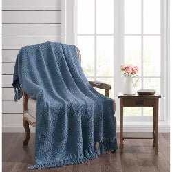 blue-woven-texture-solid-cool-throw-60-x-50