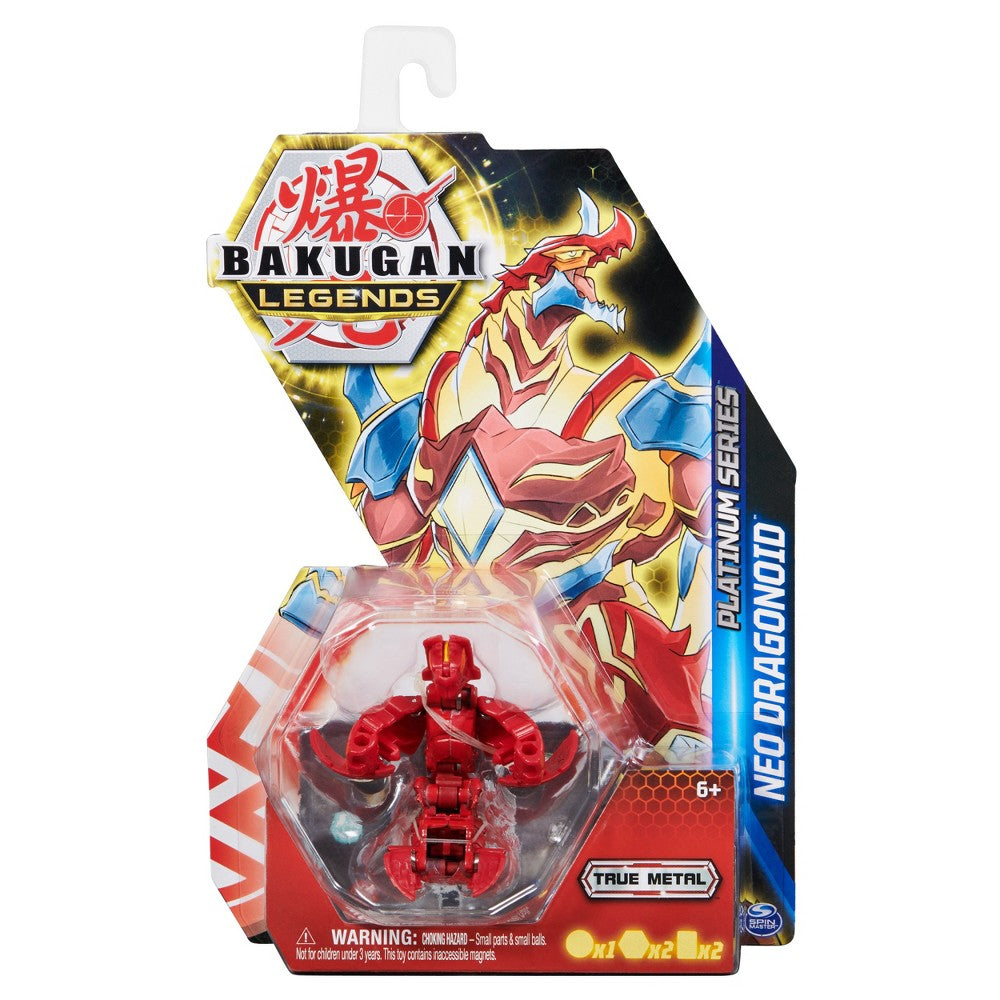 Bakugan Legends  Neo Dragonoid  Platinum Series True Metal Bakugan  2 BakuCores  Gate and Character Card  Kids Toys for Boys  Ages 6 and Up