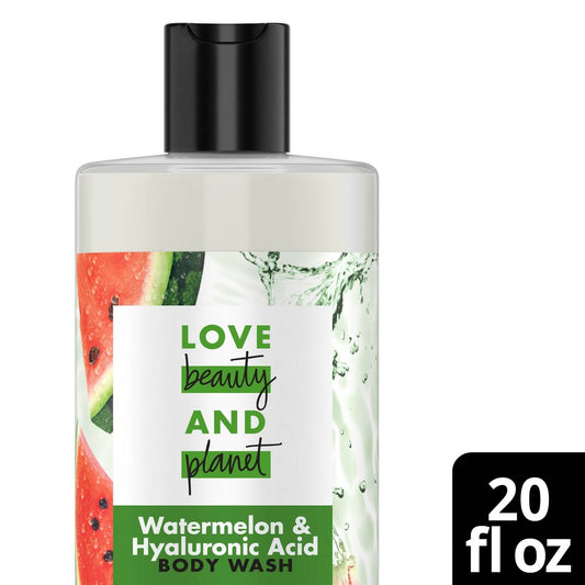 Love Beauty and Planet Watermelon & Hyaluronic Acid Hydrate & Restore Body Wash - 20 fl oz