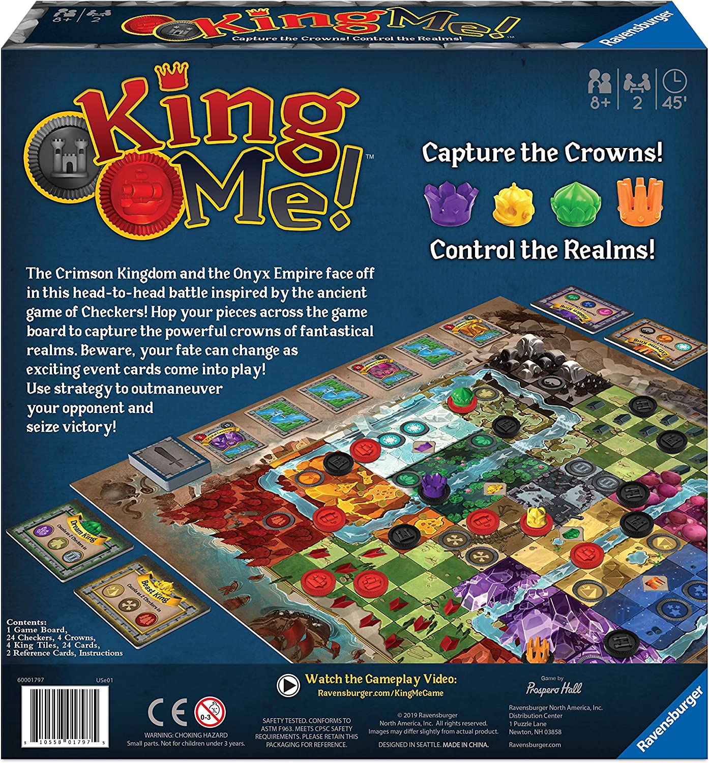 Ravensburger King Me Strategy Board Game Ages 8 & Up - A Fantastical Take On Classic Checkers