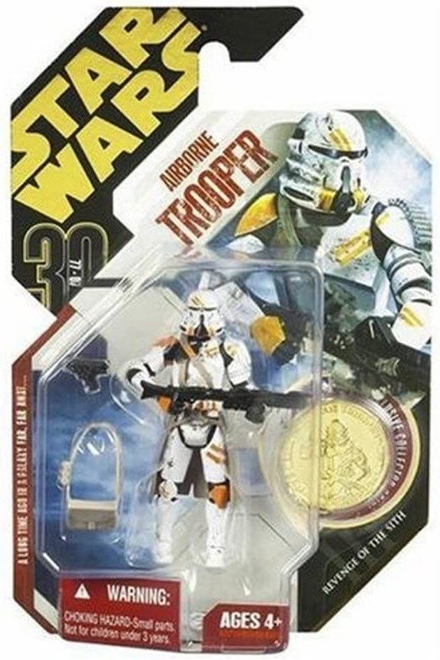 STAR WARS Airborne Trooper Gold Coin Galactic Hunt Chase Figure